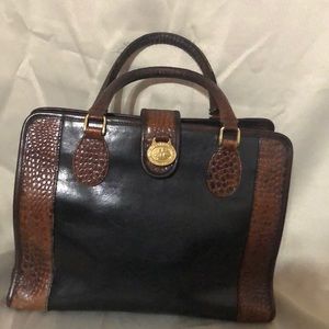 Vintage Brahmin bag two toned blank brown